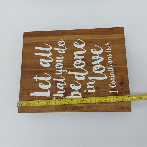 Wedding Religious Wooden Rustic Sign Corinthians 16:14 - Picture 7 of 10